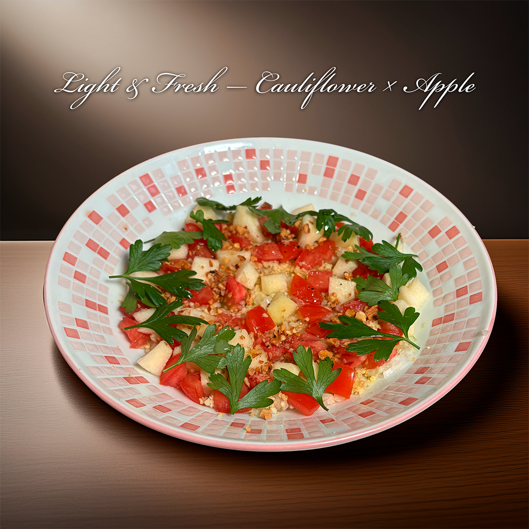 カリフラワーと青りんごのクスクス風サラダのアイキャッチ